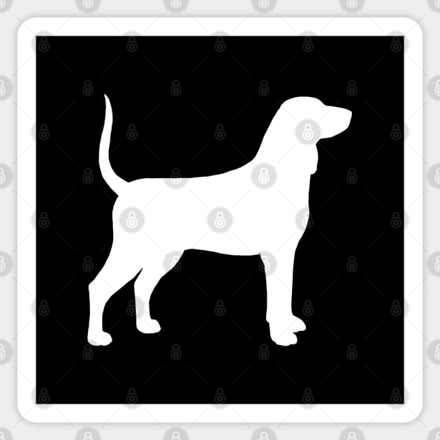 Bluetick Coonhound Silhouette Sticker by Coffee Squirrel